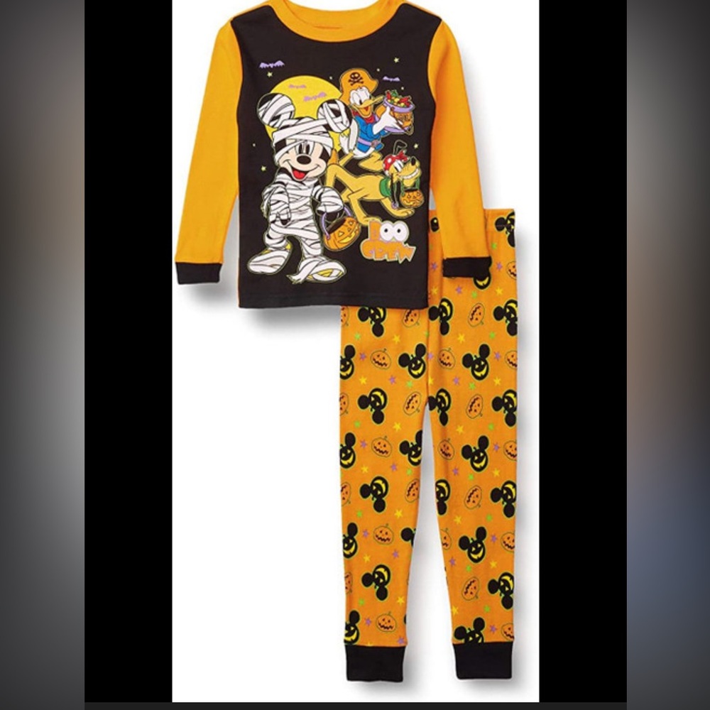 Disney Halloween Toddler pajamas NWT